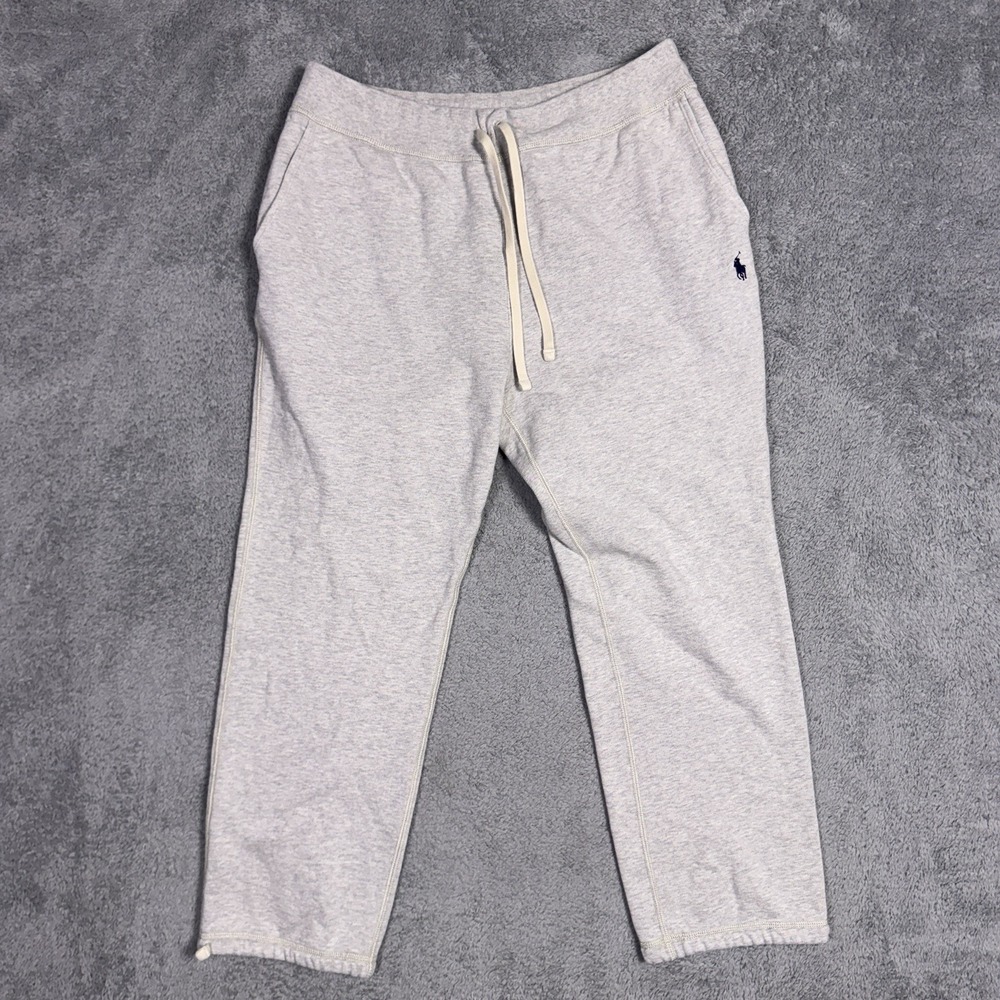 Ralph Lauren Sweatpants Men's L Terry Knit Polo Drawstring Synch Straight Tech